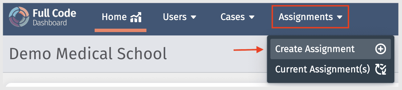 Assignments on the Dashboard